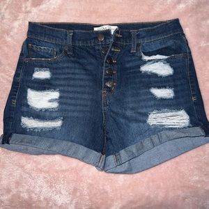 High-waisted Denim Jean Shorts